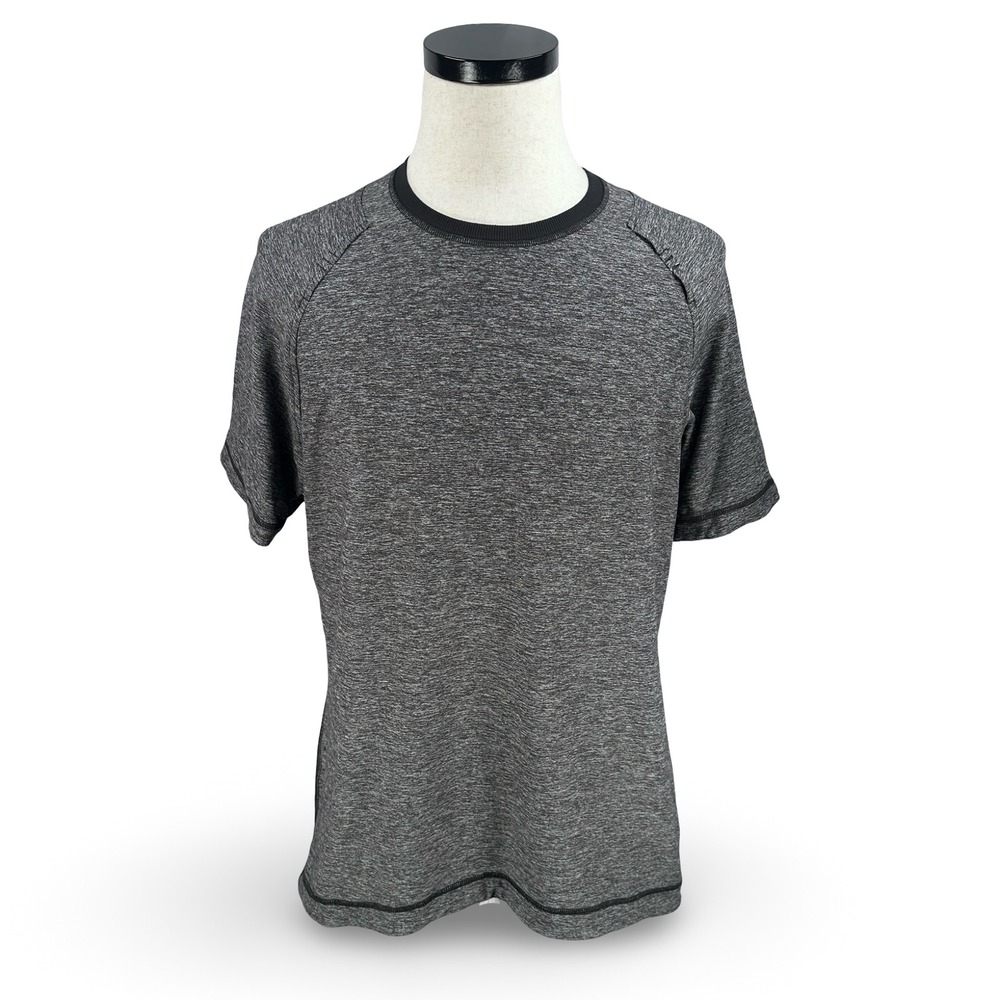 Lululemon Mens Metal Vent Tech Short Sleeve Shirt Gray Heather Large‎ Raglan Tee